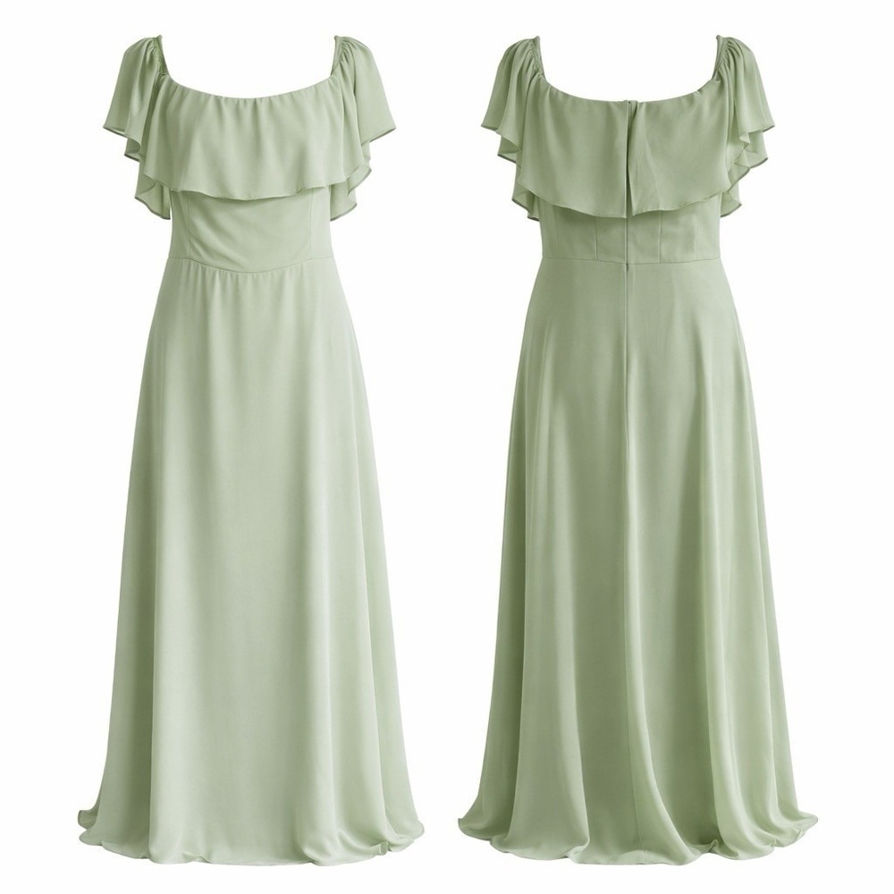 Bill Levkoff Formal Gown Sage Green Sz 20 Chiffon Evening Dress Wedding